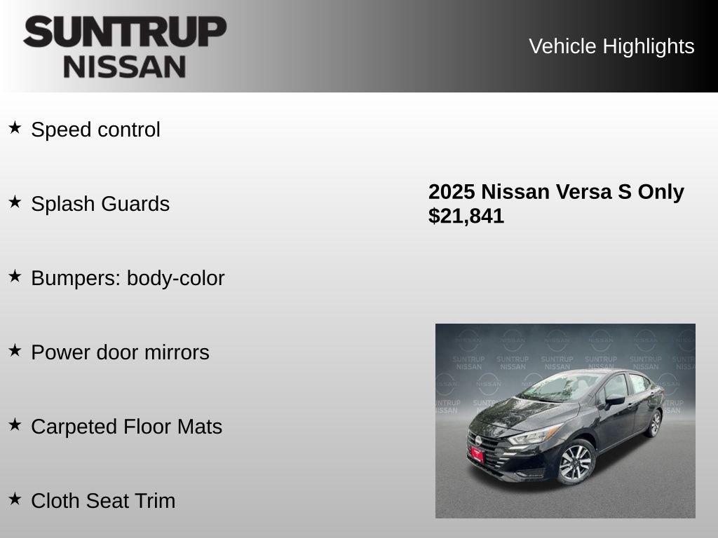 2025 Nissan Versa Sedan S - Photo 38