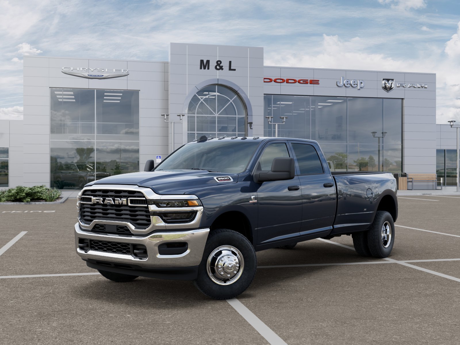 New 2026 Forged Blue Metallic Exterior Paint RAM Tradesman Crew Cab 4x4 8