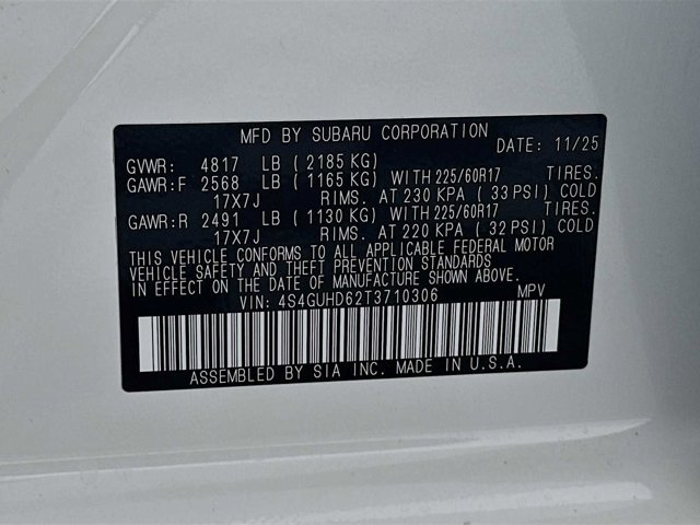New 2026 CRYSTAL WHITE PEARL Subaru Premium image 28