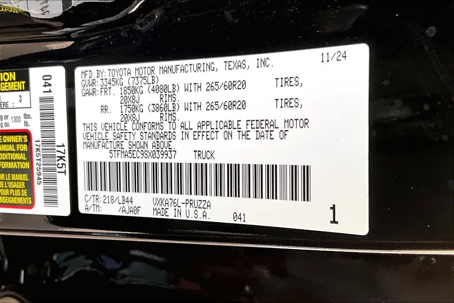 Used 2025 Midnight Black Metallic Toyota 1794 Edition image 34