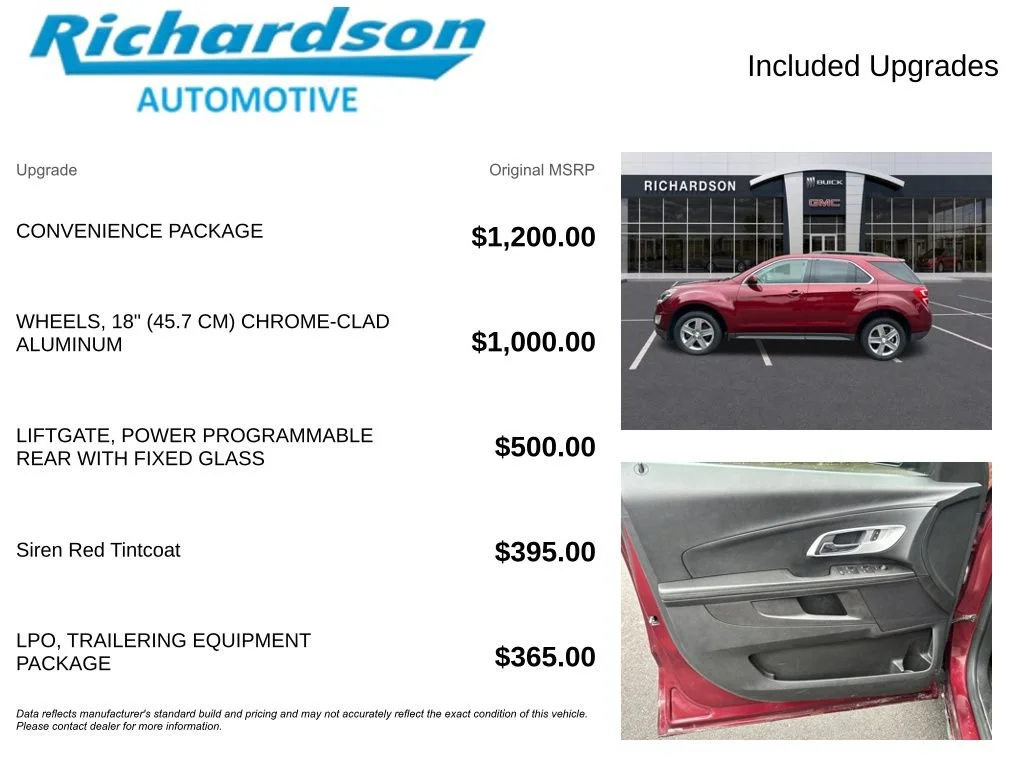Certified Used 2016 SIREN RED TINTCOAT Chevrolet LT image 7