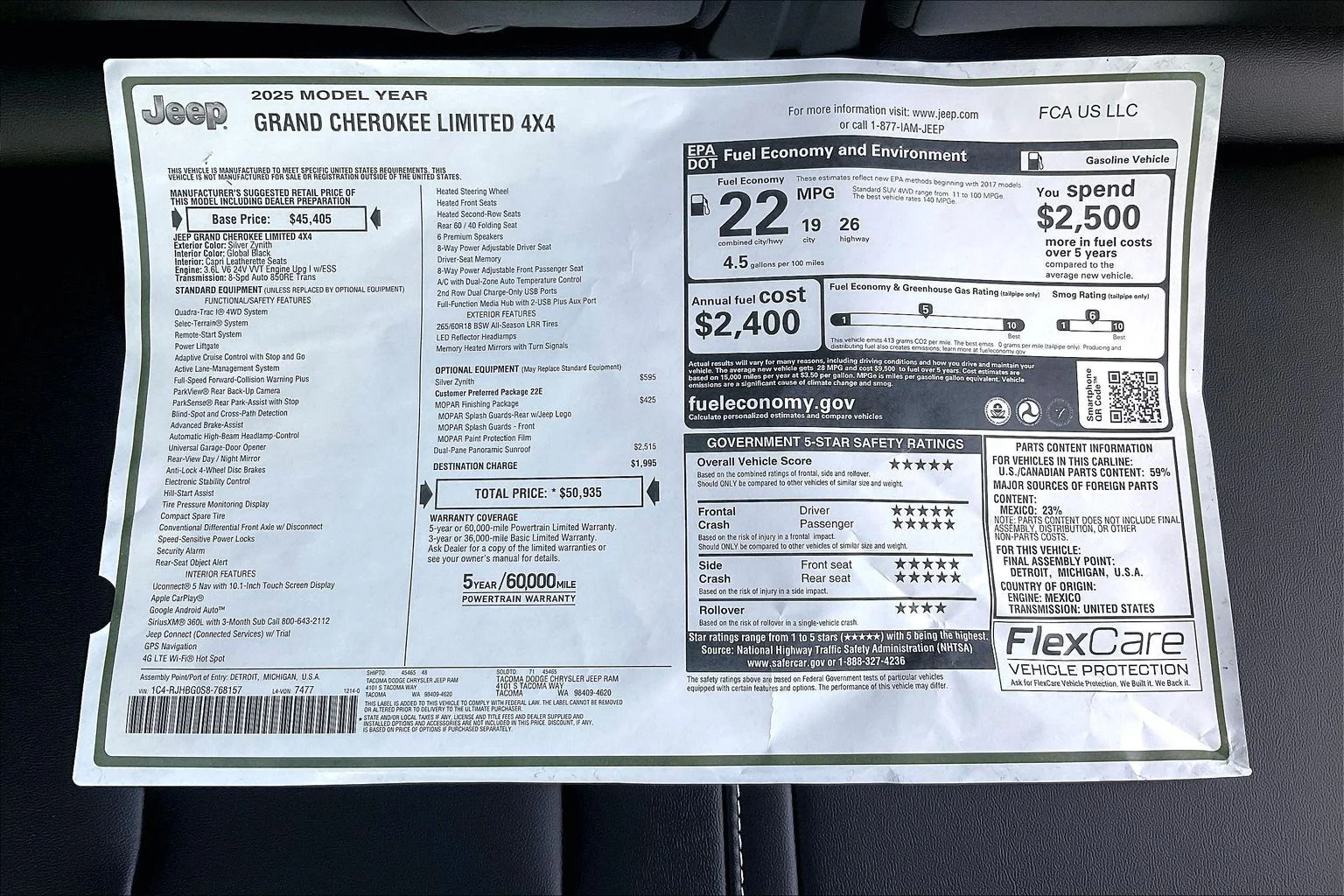 New 2025 Silver Jeep Limited image 13