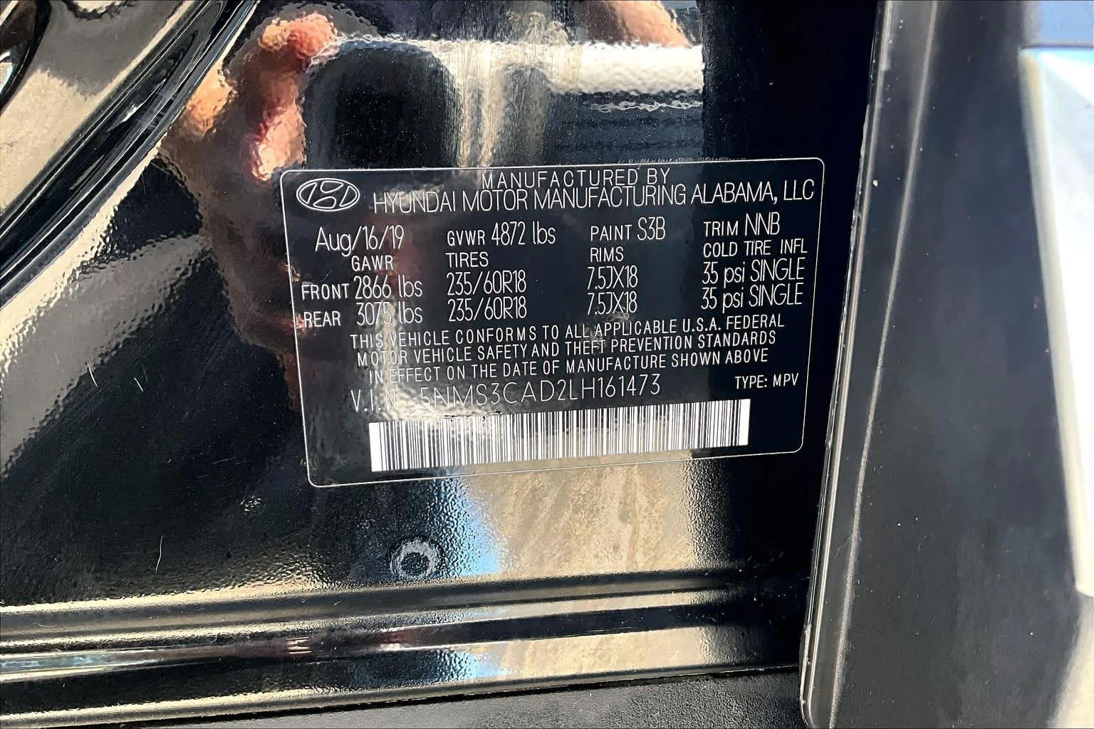 Used 2020 Twilight Black Hyundai SEL image 31