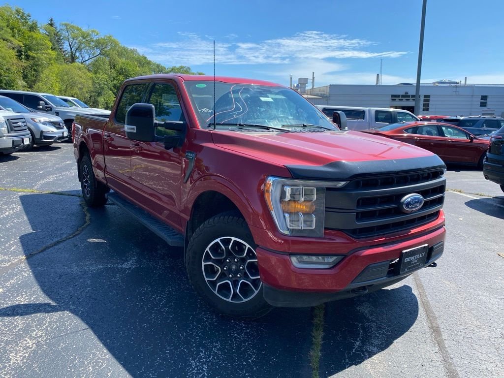 Used 2023 Rapid Red Metallic Tinted Clearcoat Ford Lariat image 1
