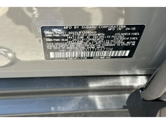 New 2026 RIVER ROCK PEARL Subaru Limited image 52
