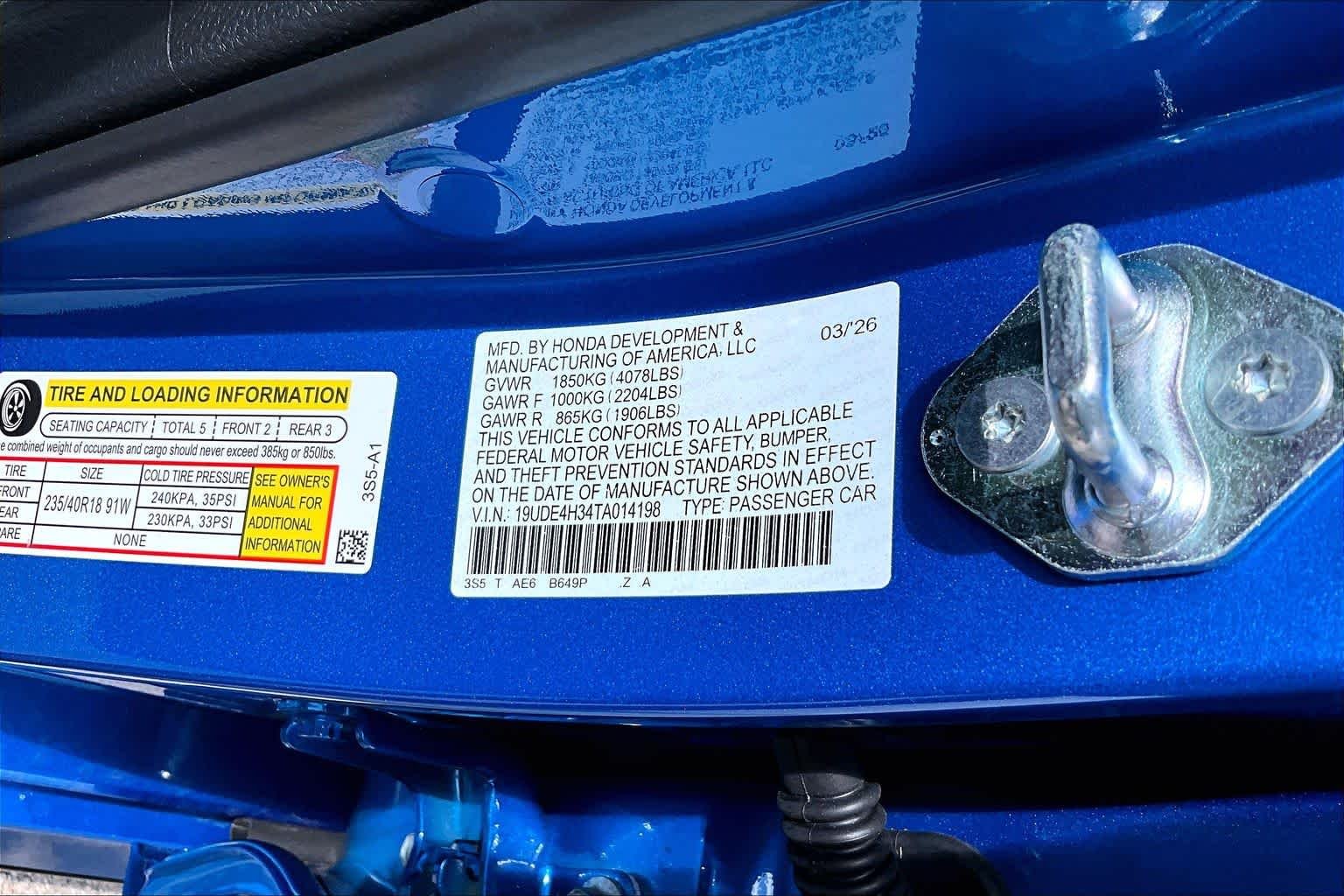 Used 2026 Double Apex Blue Pearl Acura w/A-Spec Package image 22