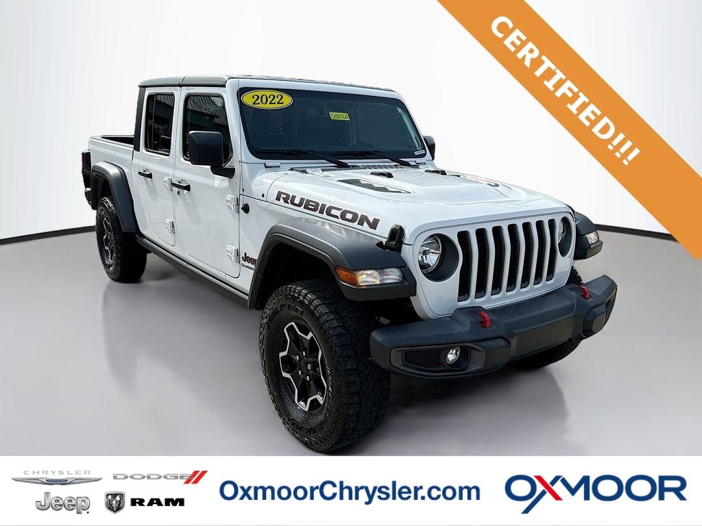 Certified Used 2022 Bright White Clearcoat Jeep Rubicon image 1