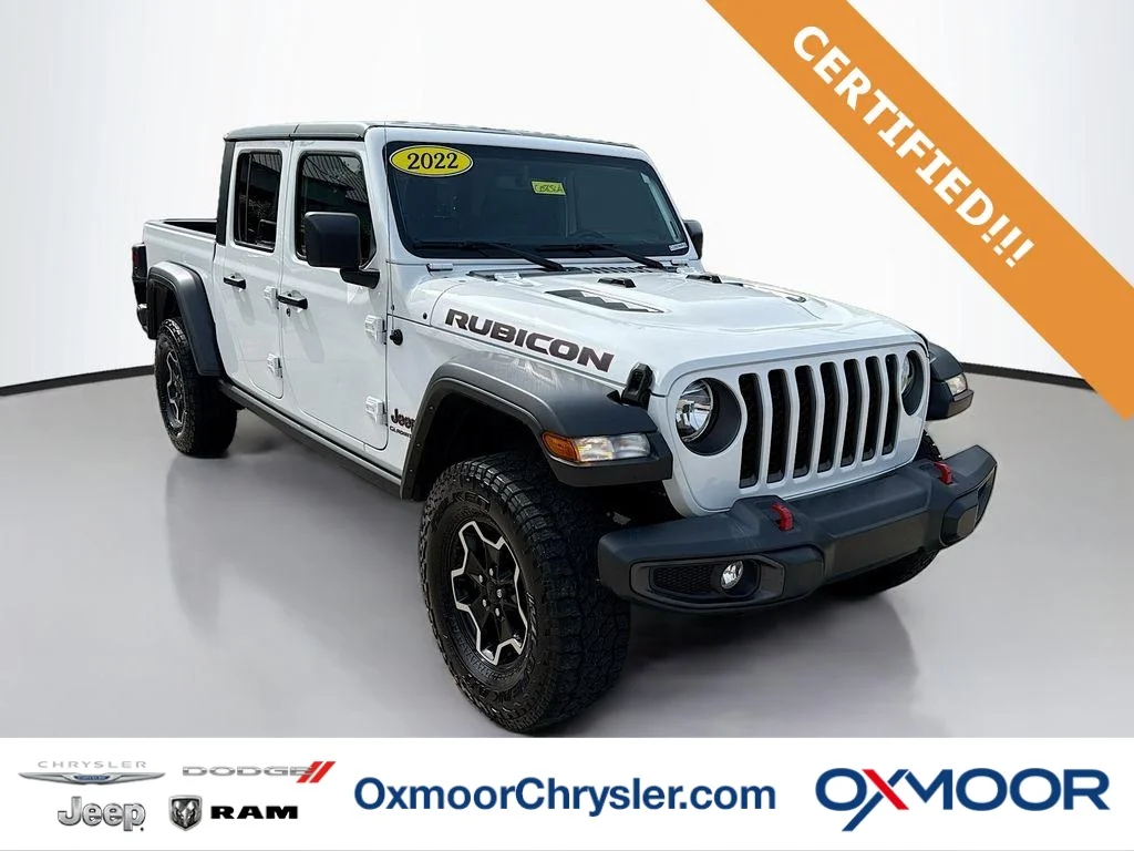 Used 2022 Bright White Clearcoat Jeep Rubicon image 1