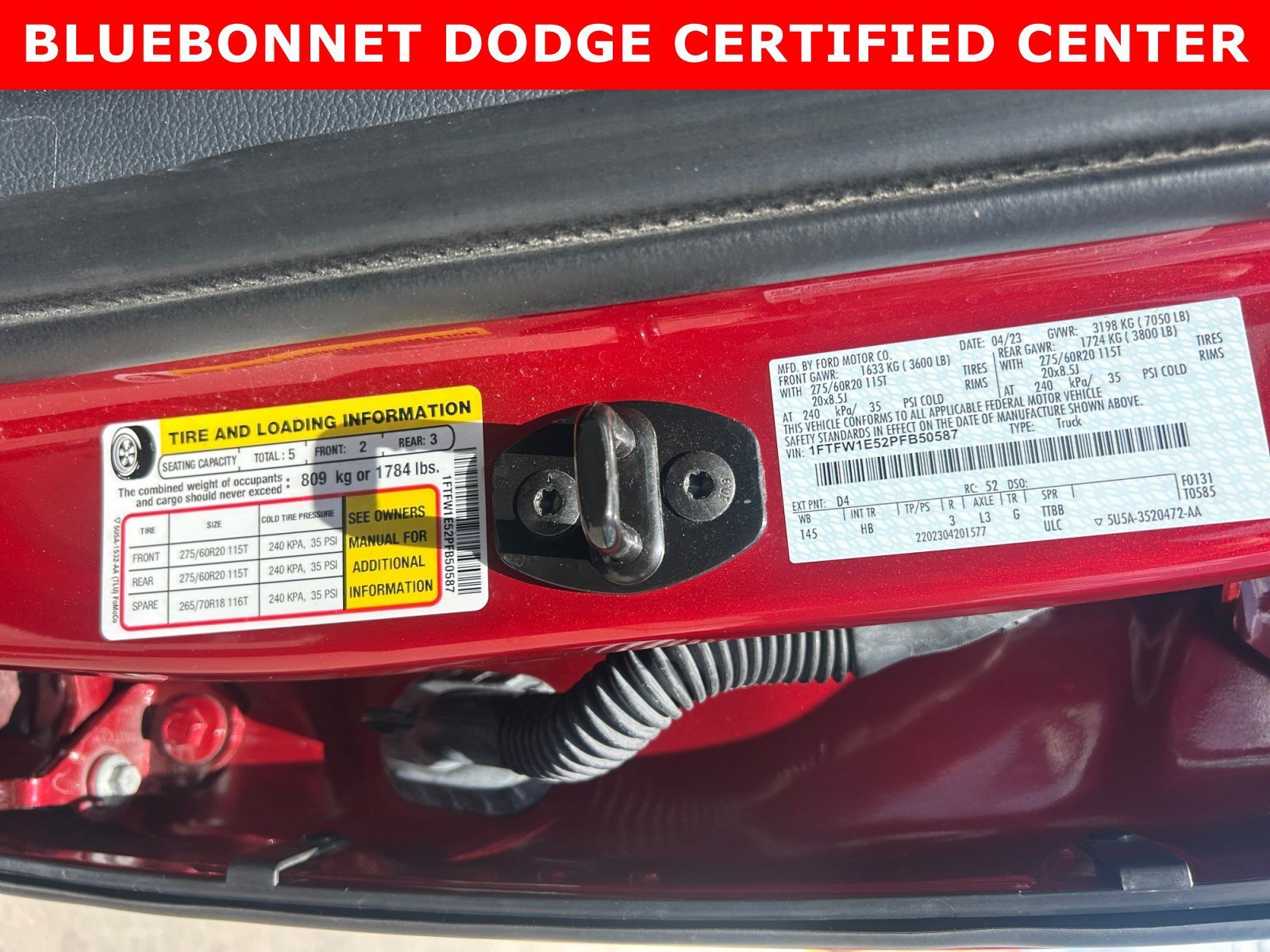Used 2023 Rapid Red Metallic Tinted Clearcoat Ford LARIAT image 22