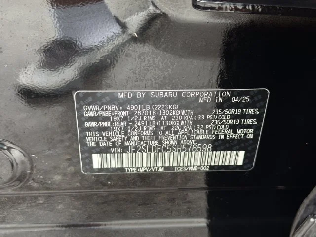 Certified Used 2025 Black Subaru Sport image 30