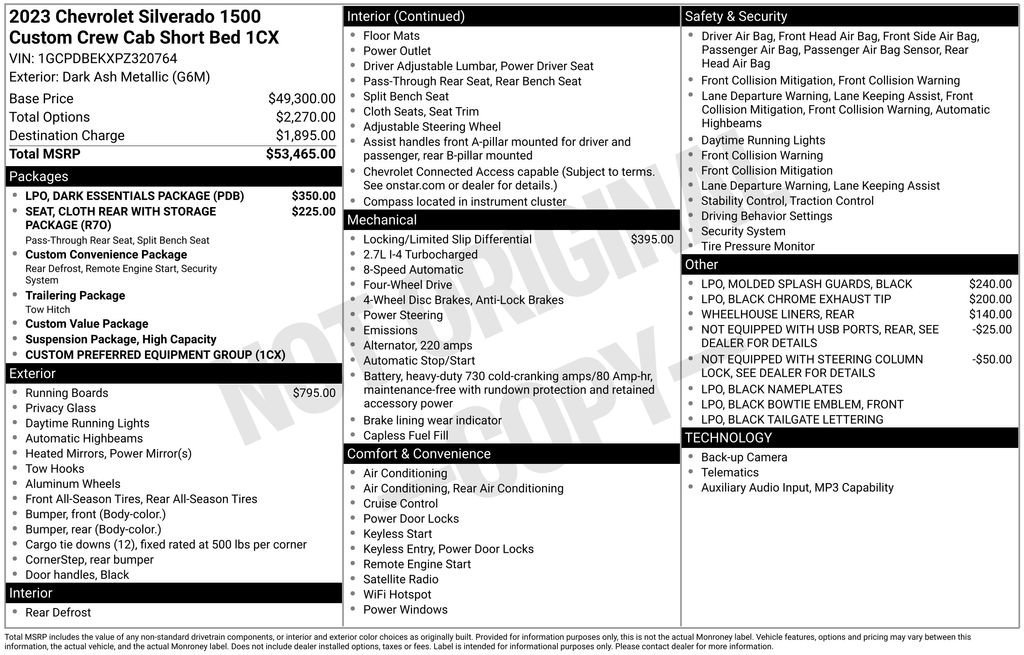Certified Used 2023 Dark Ash Metallic Chevrolet Custom image 2