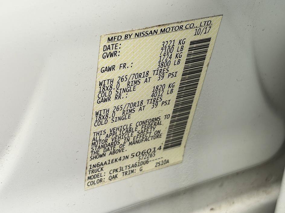 Used 2018 Glacier White Nissan SV image 22