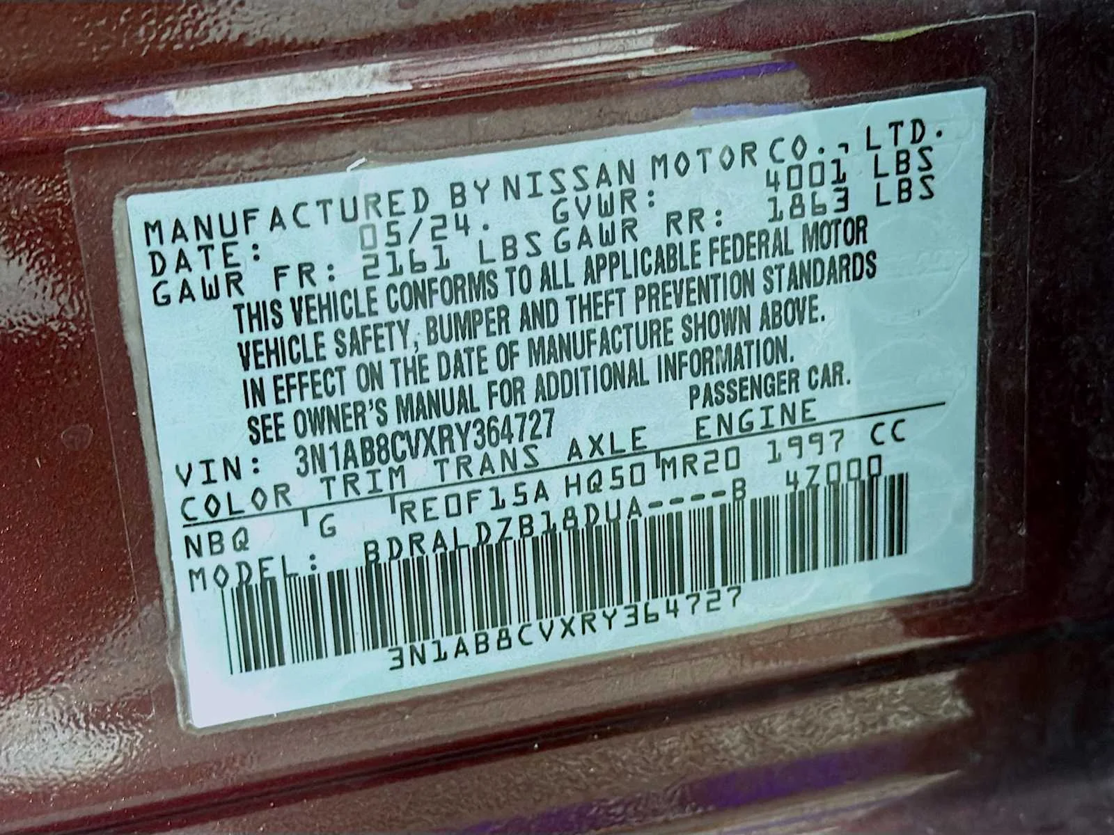 Certified Used 2024 Rosewood Metallic Nissan SV image 28