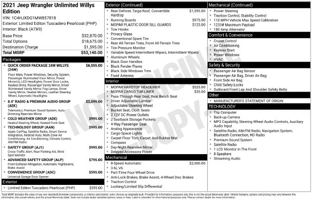 Used 2021 Red Jeep Unlimited Willys image 32