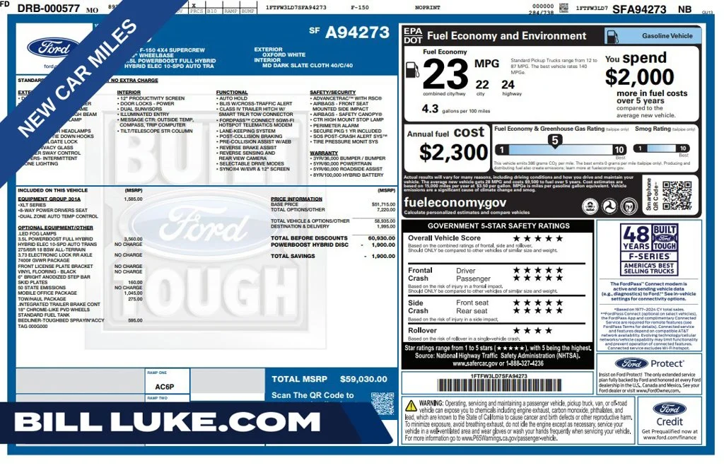 Used 2025 White Ford XLT image 1