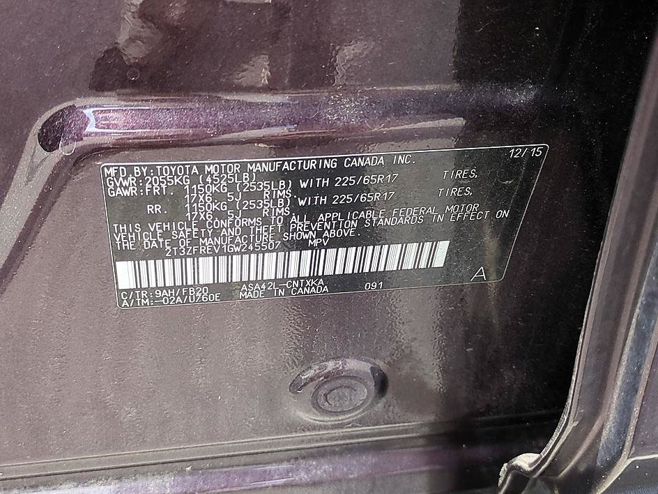 Used 2016 Black Currant Metallic Toyota LE image 34