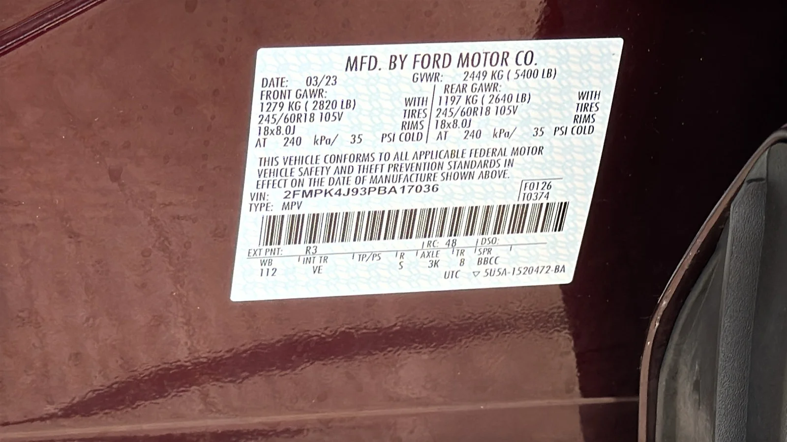 Used 2023 Red Ford SEL image 30