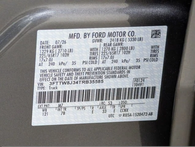 New 2026 Carbonized Gray Metallic Ford XLT image 53