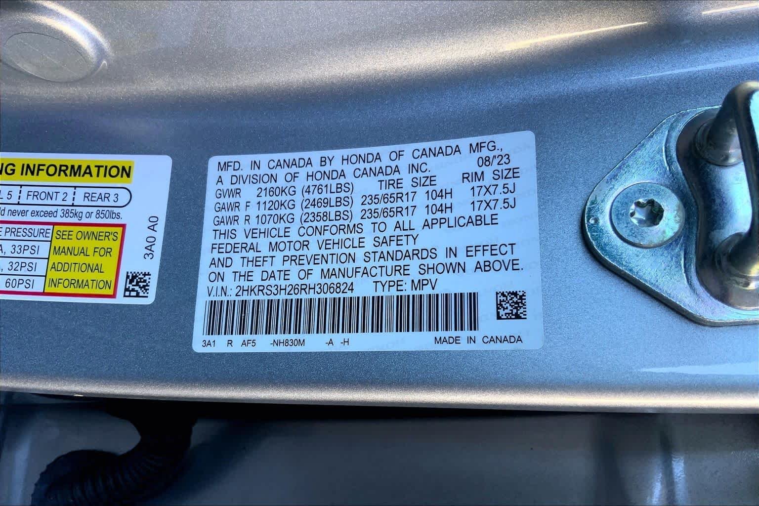 Used 2024 Lunar Silver Metallic Honda LX image 34