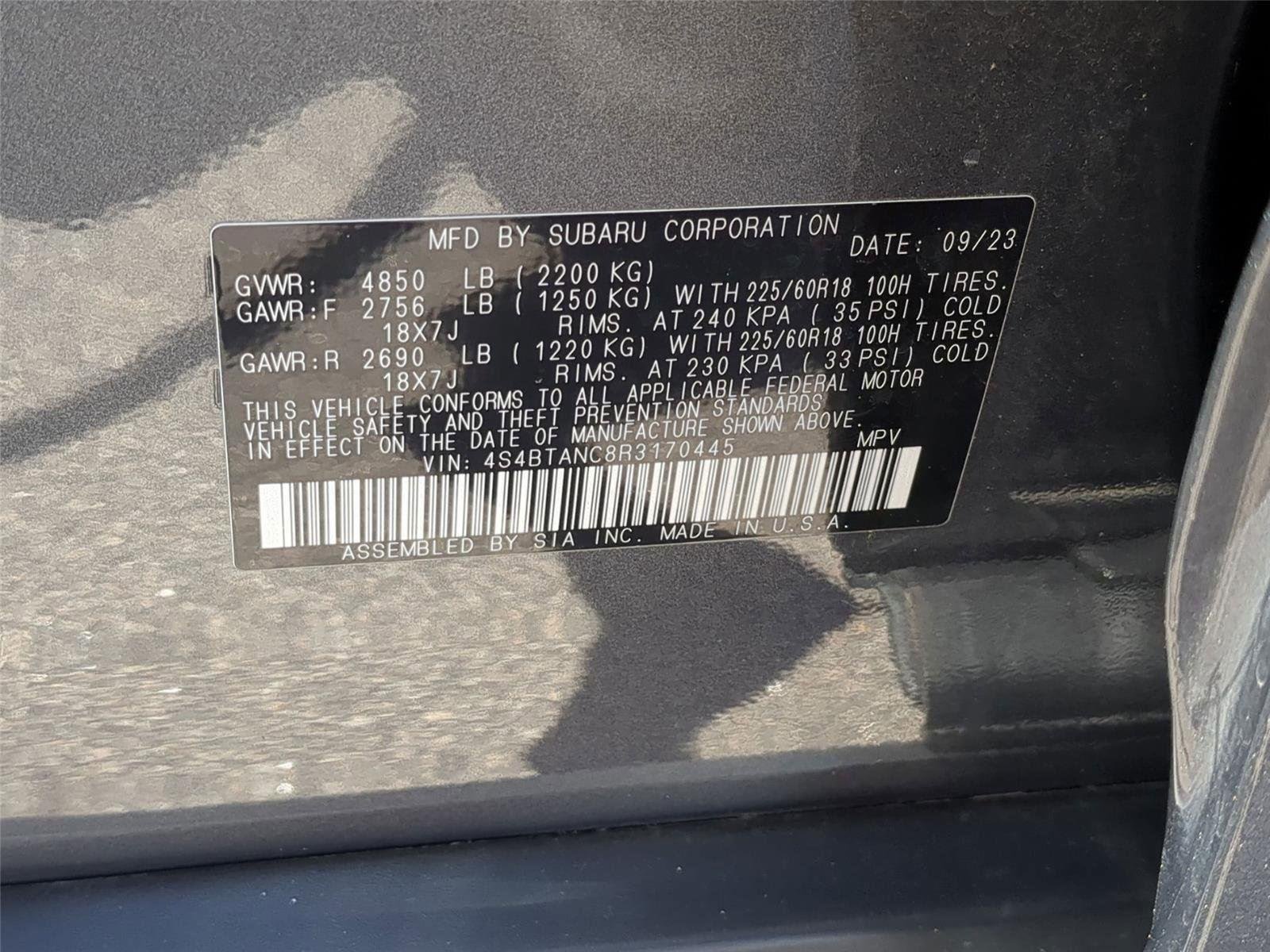 Used 2024 Magnetite Gray Metallic Subaru Limited image 43