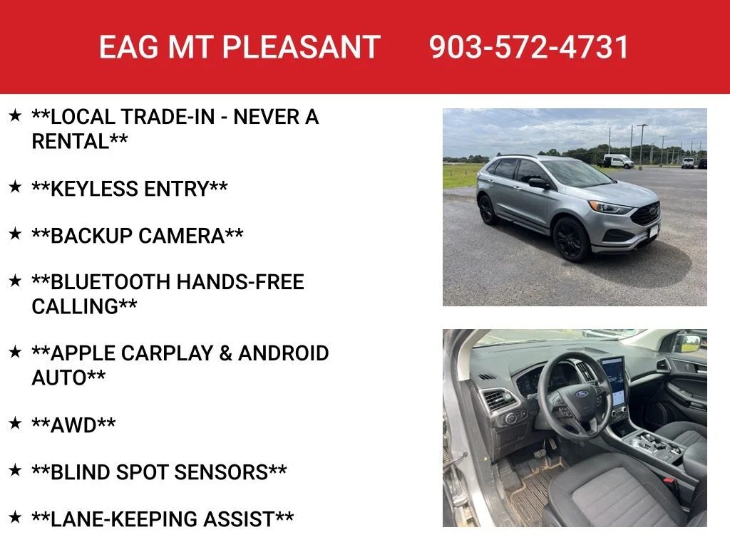Used 2022 Iconic Silver Metallic Ford SE image 4
