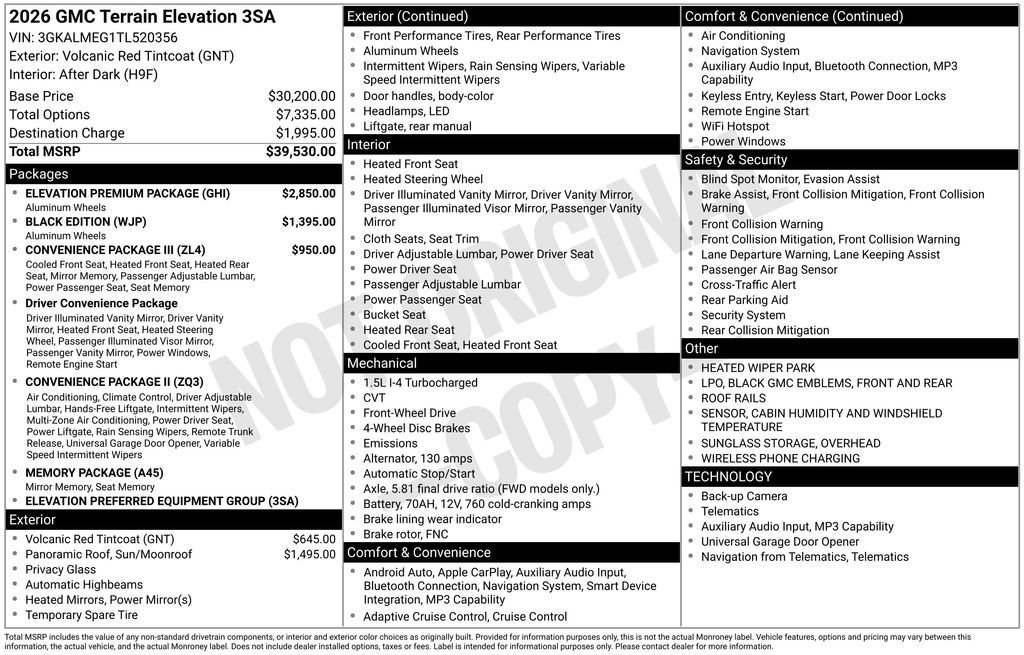 2026 GMC Terrain Elevation FWD's photo