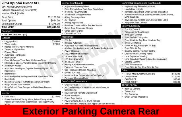 Used 2024 Silver Hyundai SEL image 41