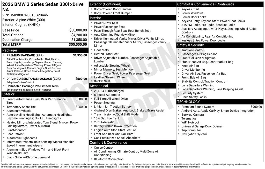 New 2026 White BMW 330i xDrive image 2