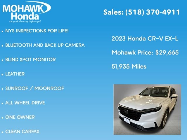 Certified Used 2023 Platinum White Pearl Honda EX-L image 8