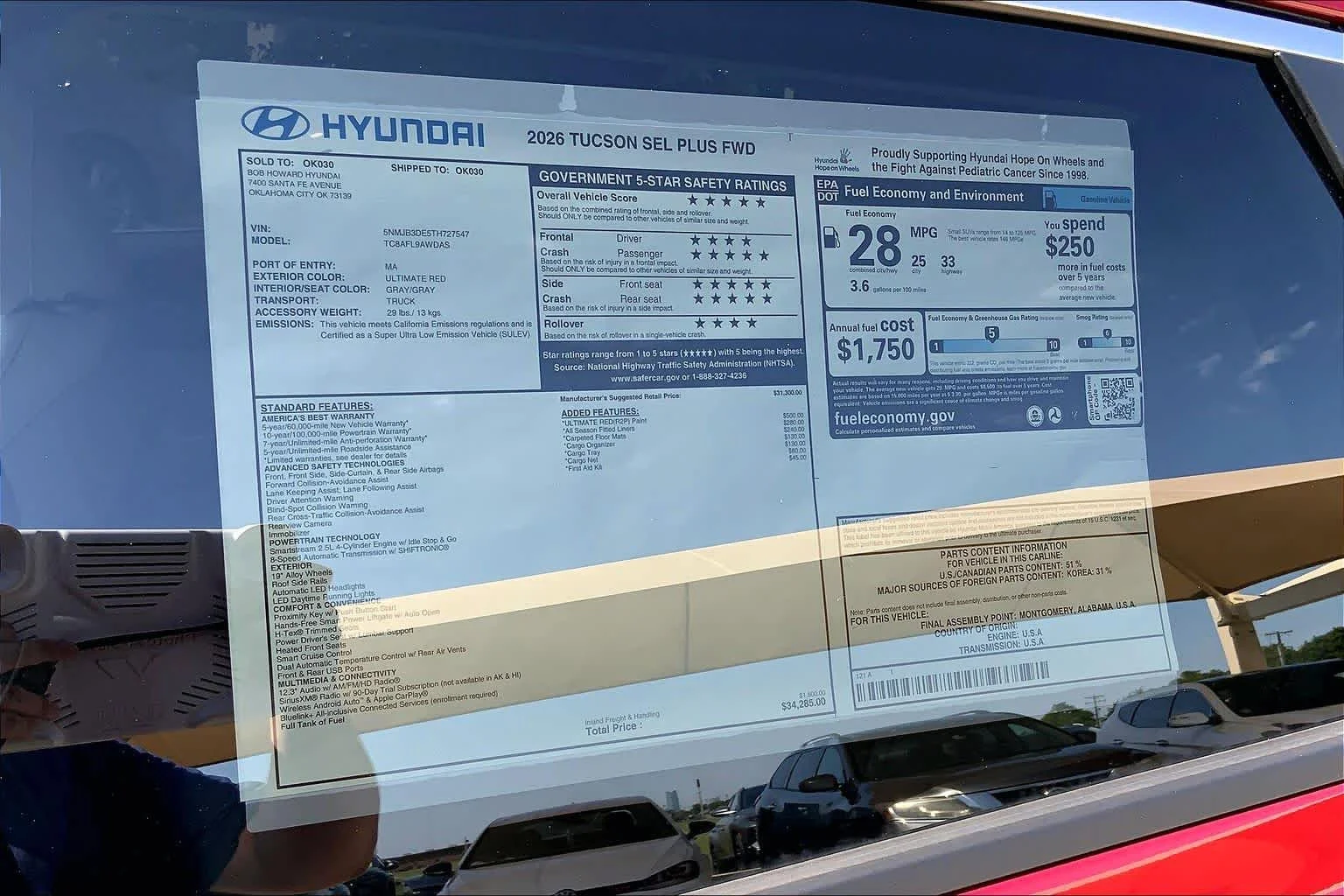 New 2026 Ultimate Red Hyundai SEL image 18