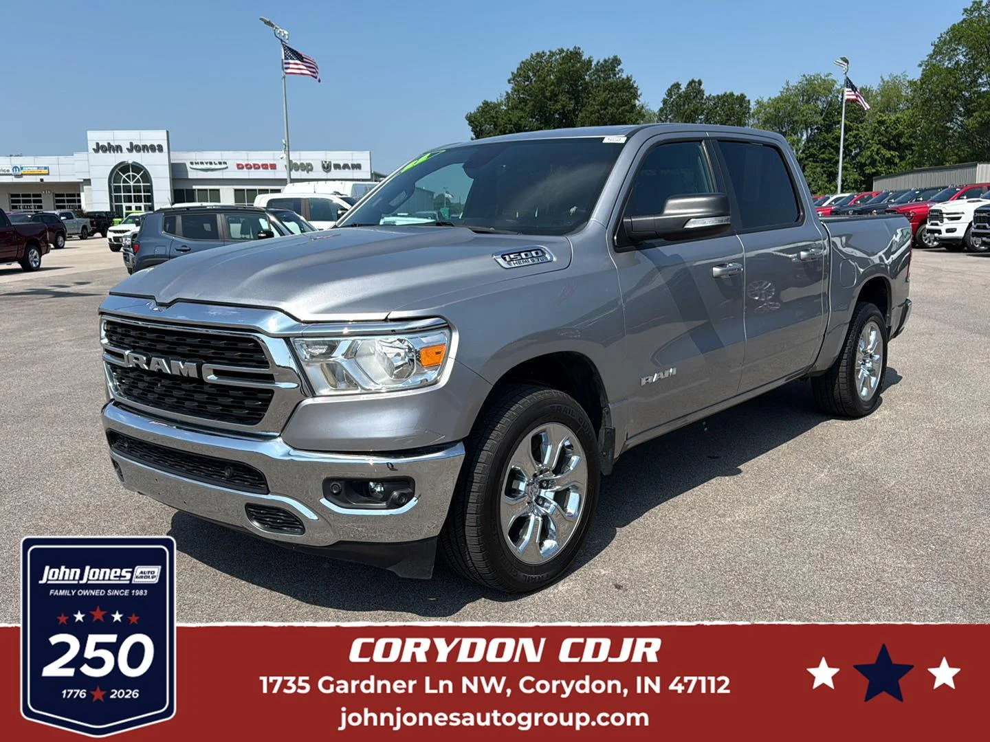 Used 2022 Billet Silver Metallic Clearcoat Ram Big Horn image 1