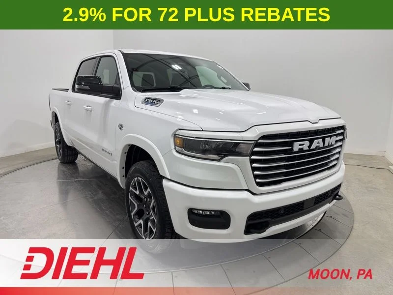 New 2026 Bright White Clear-Coat Exterior Paint RAM Laramie image 1