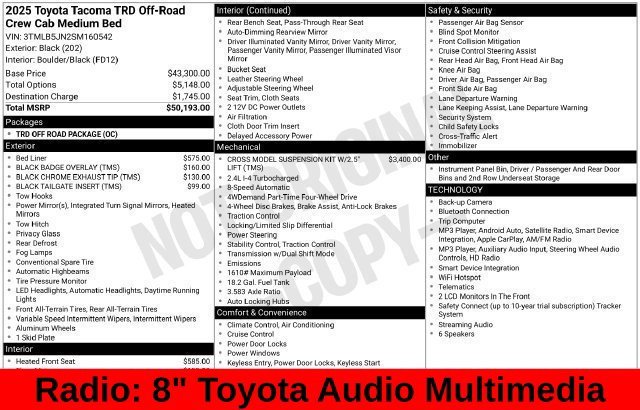 Used 2025 Black Toyota TRD Off-Road image 12