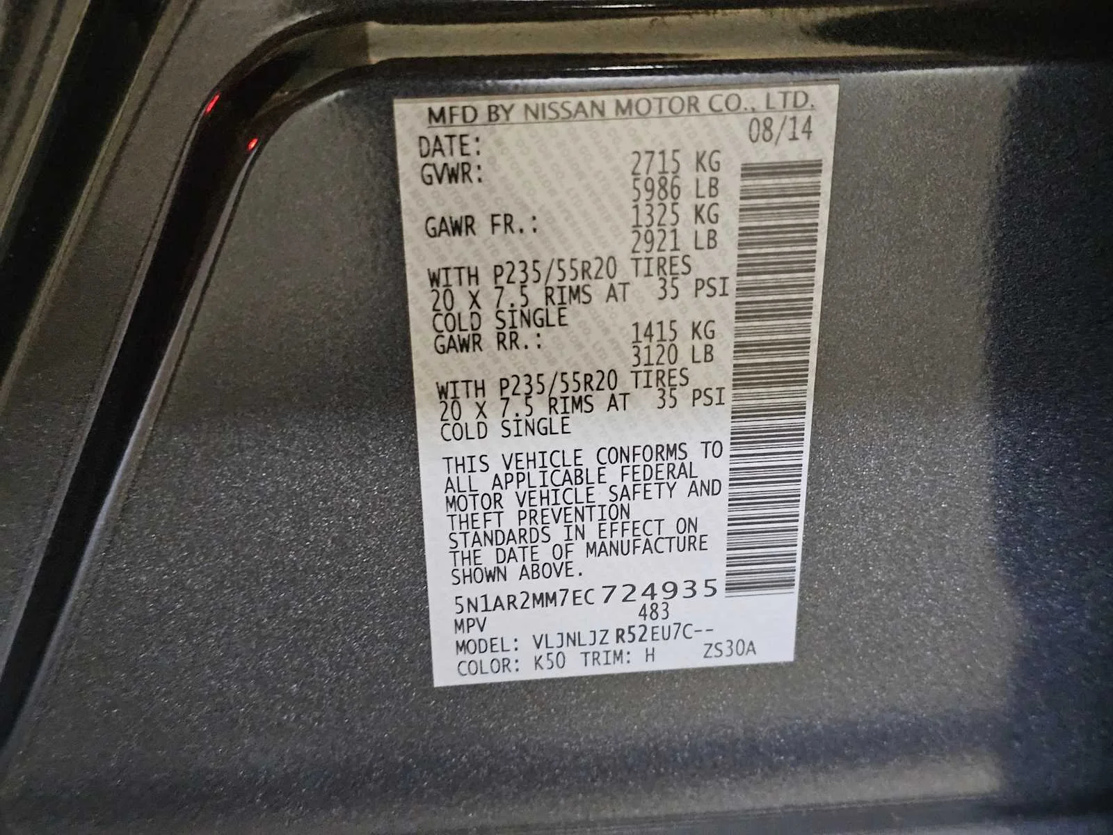 Used 2014 Dark Slate Nissan Platinum image 28