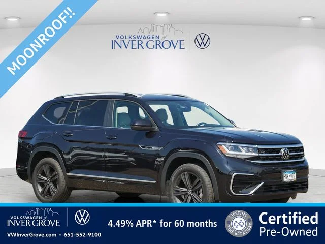 Certified Used 2022 Black Volkswagen 3.6L V6 SEL R-Line image 1