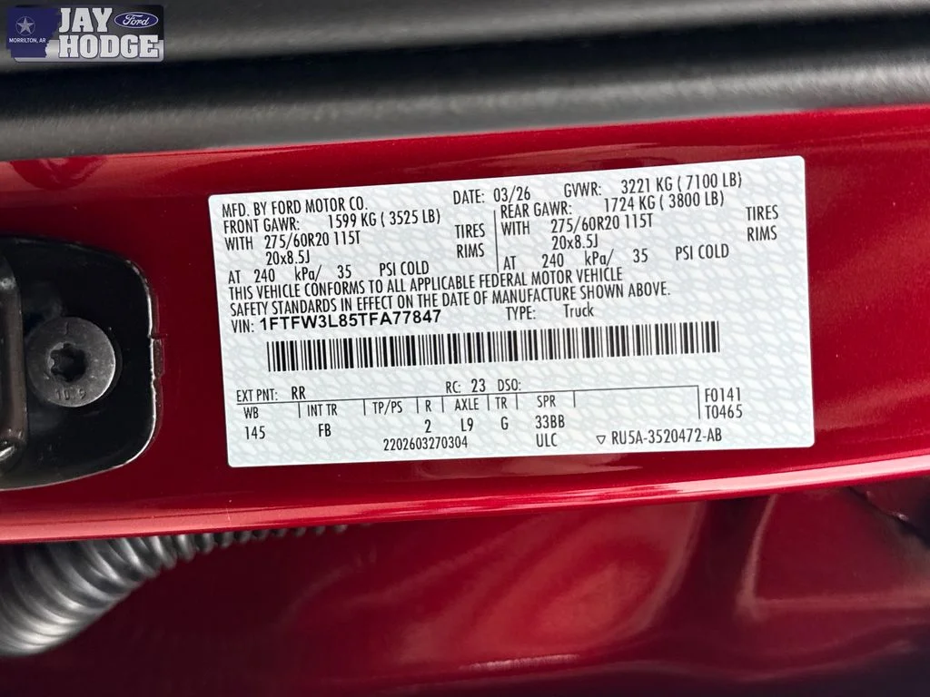 New 2026 Ruby Red Metallic Tinted Clearcoat Ford XLT image 15
