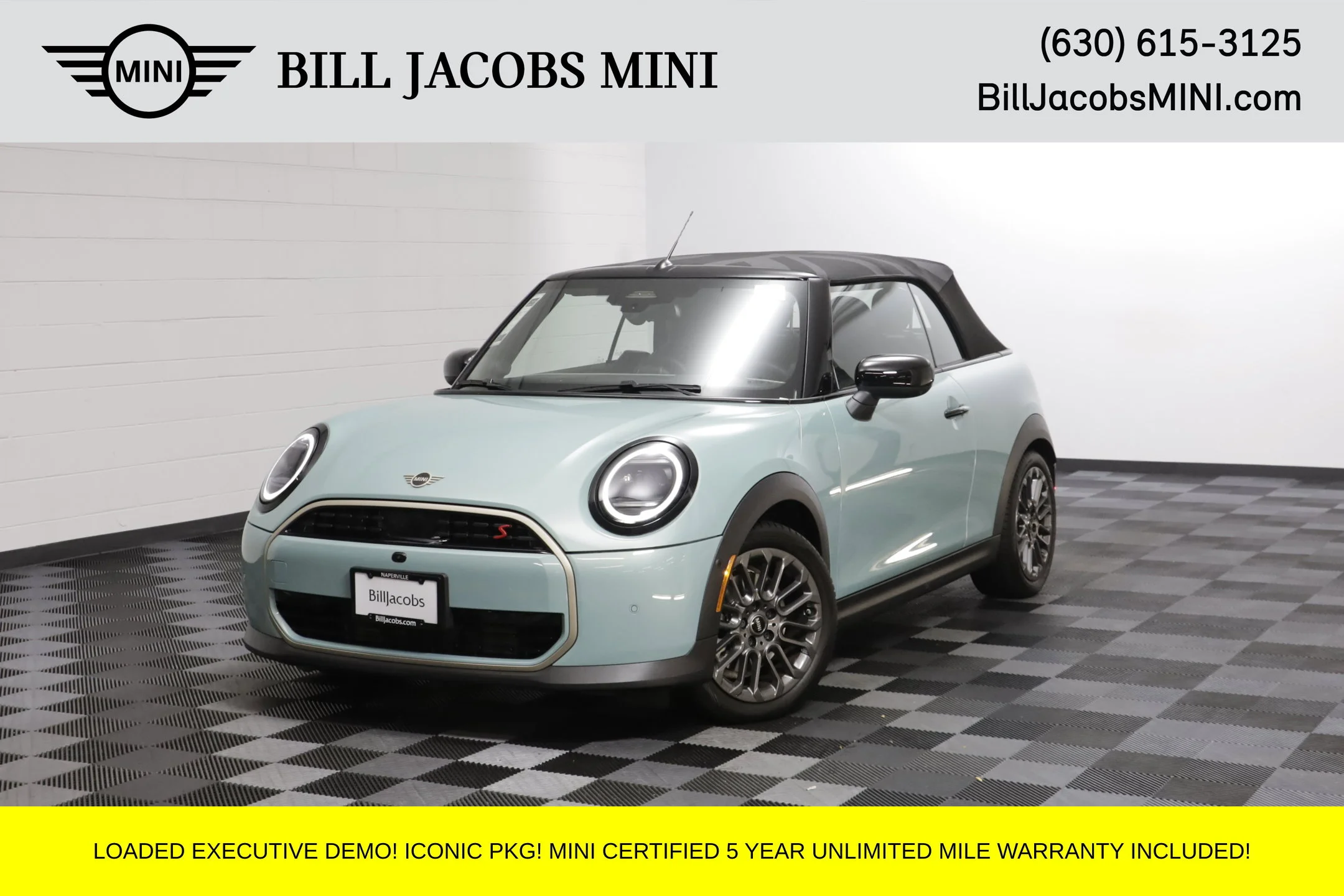 Certified Used 2026 Green Metallic MINI Iconic image 1