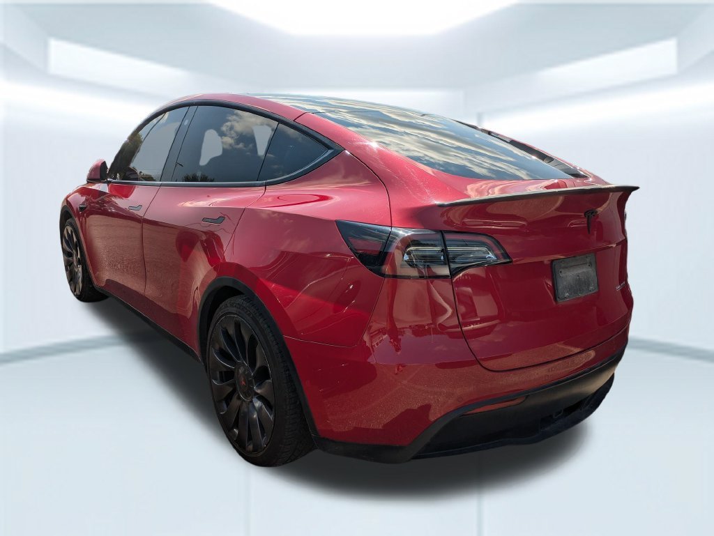 Used 2022 Red Tesla Performance image 2