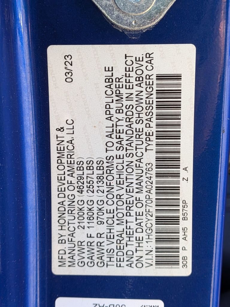 Used 2023 Blue Honda Sport-L image 27