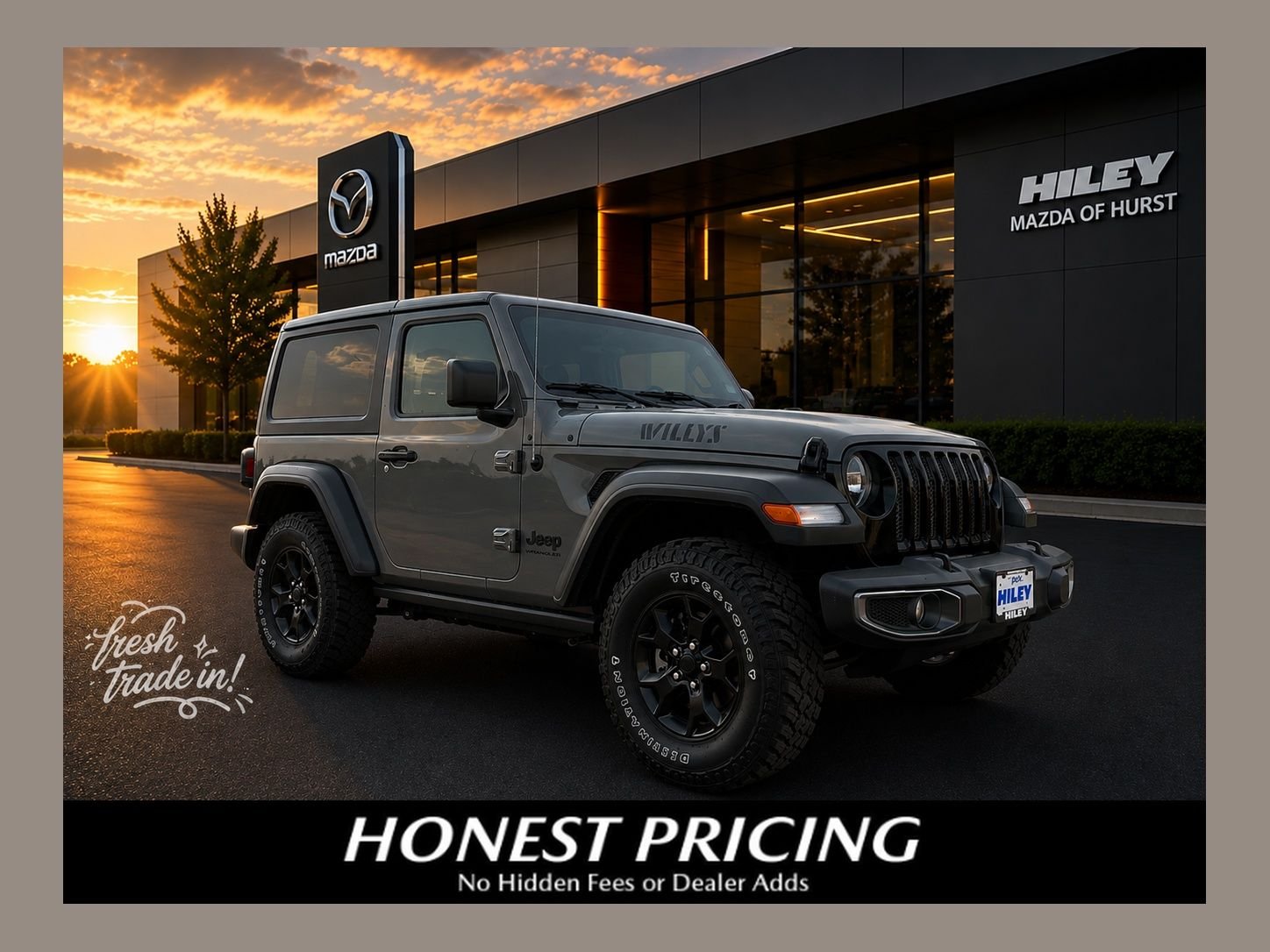 Used 2022 Gray Clearcoat Jeep Willys image 1