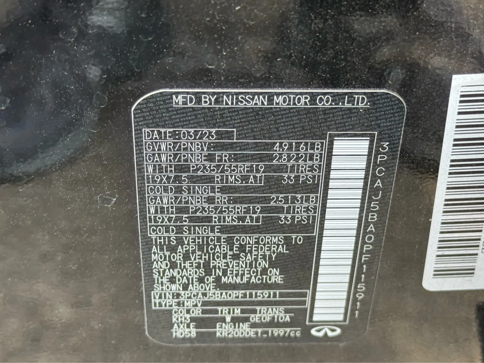 Certified Used 2023 Black Obsidian INFINITI LUXE image 25