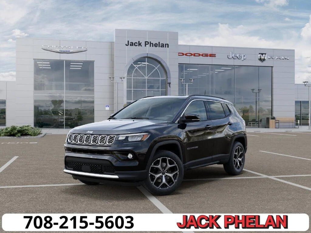 New 2026 Diamond Black Crystal Pearlcoat Jeep Limited image 1