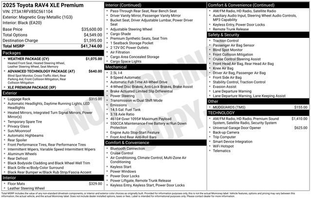 Used 2025 Magnetic Gray Metallic Toyota XLE Premium image 32