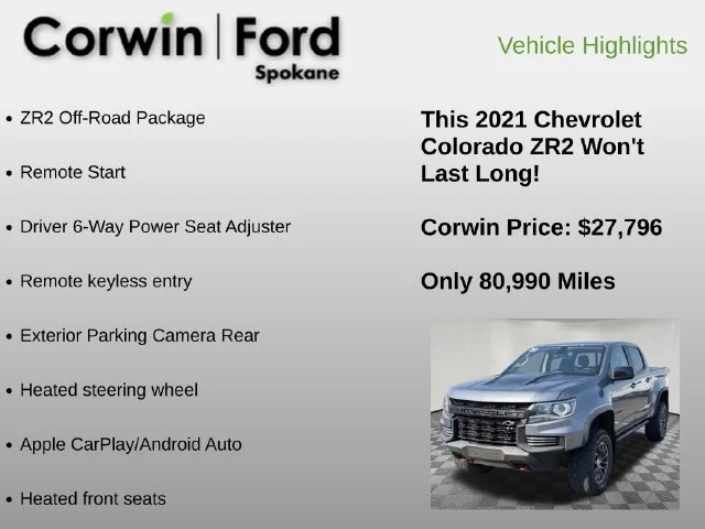Used 2021 Satin Steel Metallic Chevrolet ZR2 image 6