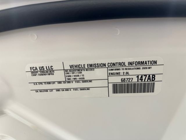 New 2026 Bright White Clear-Coat Exterior Paint Jeep Latitude image 17