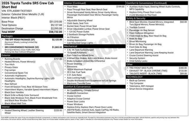 New 2026 Silver Toyota SR5 image 7