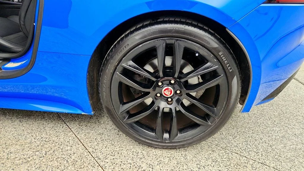 Used 2018 Ultra Blue Metallic Jaguar Convertible Automatic R-Dynamic w/ Exterior Black Design Package image 9