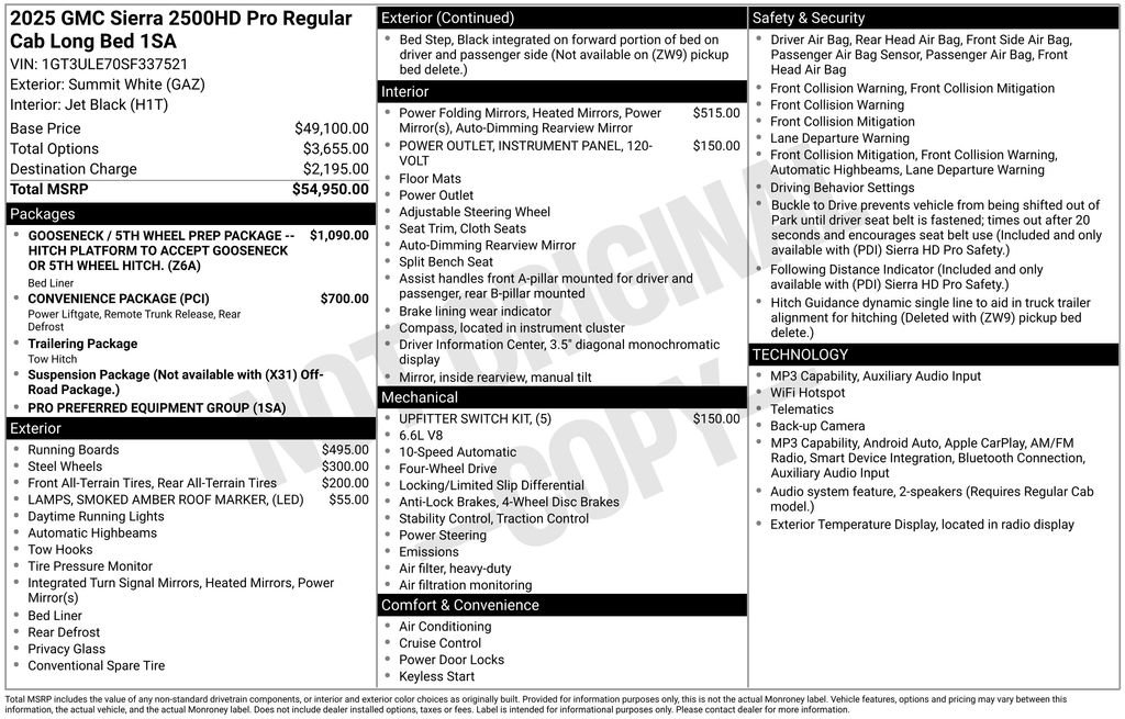 Used 2025 White GMC Pro image 33