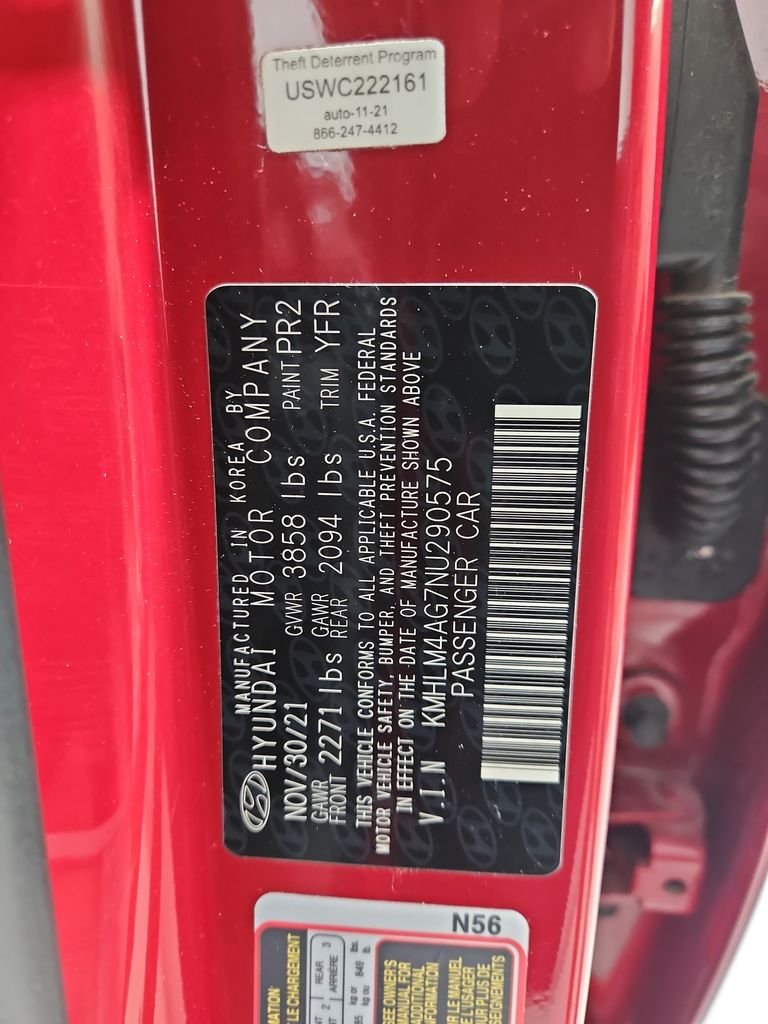 Certified Used 2022 Red Hyundai SEL image 28