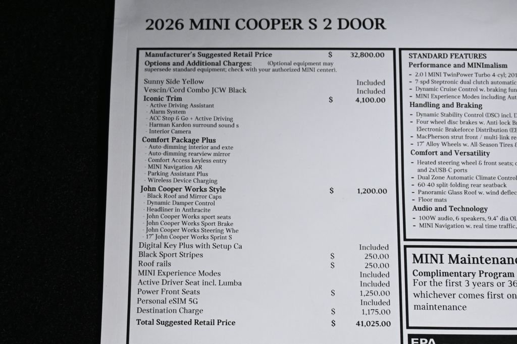 New 2026 Yellow MINI Iconic image 25